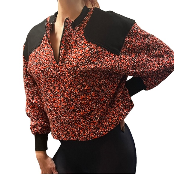 Women’s Rebecca Minkoff Red Floral Sara Sweatshirt pullover SZ XS - Picture 15 of 16